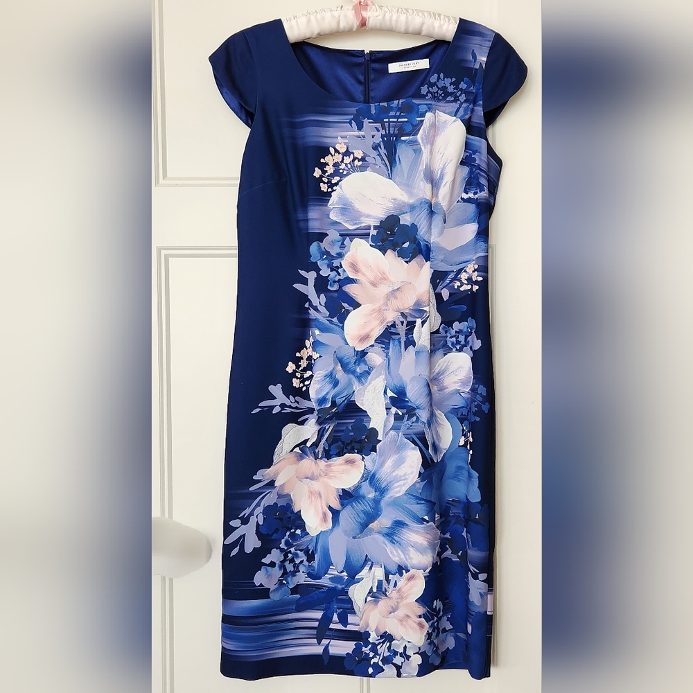 Jacques Vert Blue and Pink Floral Dress